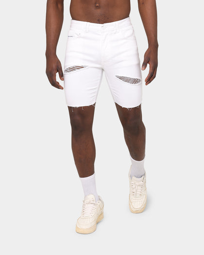 Nena and Pasadena Rawlins Denim Shorts Destroyed White