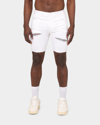 Nena and Pasadena Rawlins Denim Shorts Destroyed White