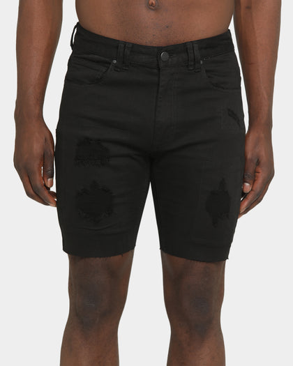 Nena And Pasadena Apocalypse Denim Shorts Black