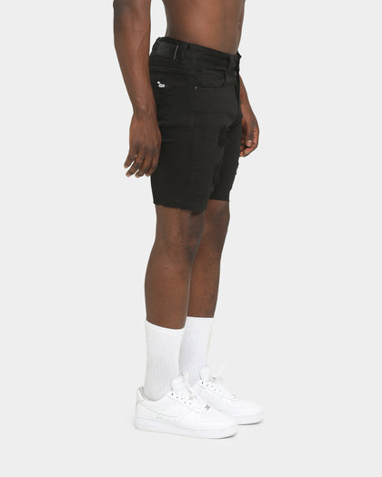 Nena And Pasadena Apocalypse Denim Shorts Black