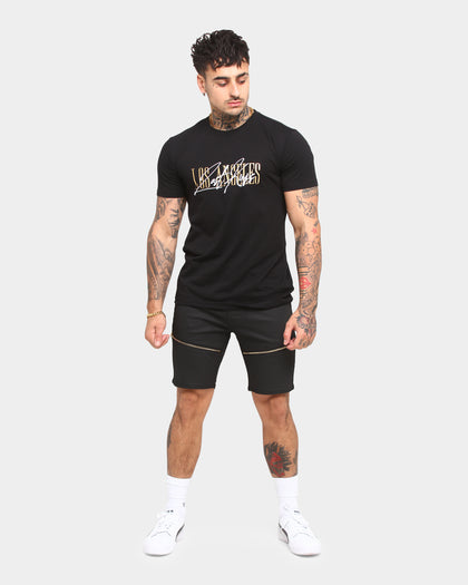 Last Kings Regal Jean Shorts Black Wax