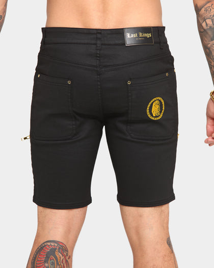 Last Kings Regal Jean Shorts Black Wax