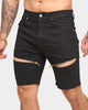 Last Kings Regal Jean Shorts Black Wax