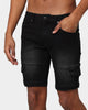 Carré Sommet Jean Cargo Short Black