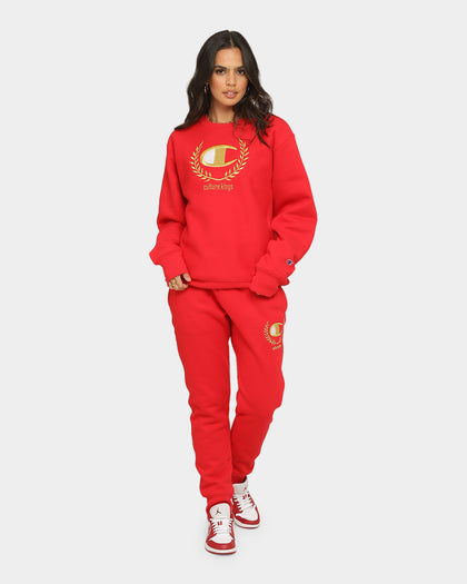 Champion Champion x Culture Kings Rev Weave Joggers Red/Gold