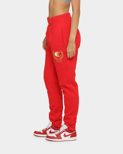 Champion Champion x Culture Kings Rev Weave Joggers Red/Gold