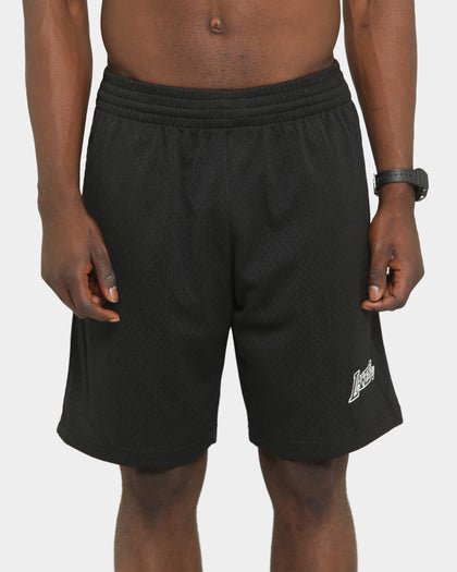 Mitchell & Ness Los Angeles Lakers White Logo Mesh Shorts Black