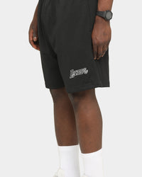 Mitchell & Ness Los Angeles Lakers White Logo Mesh Shorts Black