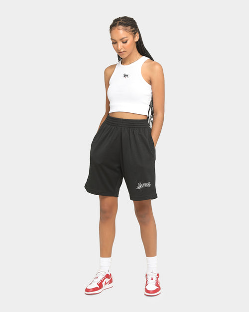 Mitchell & Ness Los Angeles Lakers White Logo Mesh Shorts Black