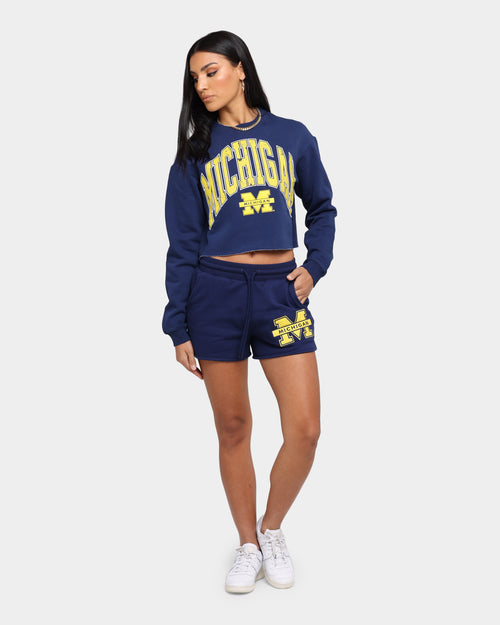 NATIONAL COLLEGIATE ATHLETIC ASSC Women's Michigan Wolverines Cheer Fleece Shorts True Navy