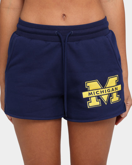 NATIONAL COLLEGIATE ATHLETIC ASSC Women's Michigan Wolverines Cheer Fleece Shorts True Navy