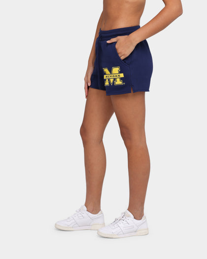 NATIONAL COLLEGIATE ATHLETIC ASSC Women's Michigan Wolverines Cheer Fleece Shorts True Navy