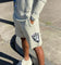Majestic Athletic Clean Edge Raiders Shorts Snow Wash Pale