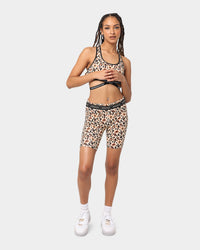Crooks & Castles Women's Cheetah Bike Short Cheetah Print