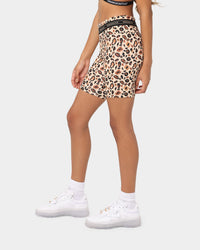 Crooks & Castles Women's Cheetah Bike Short Cheetah Print