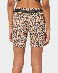 Crooks & Castles Women's Cheetah Bike Short Cheetah Print