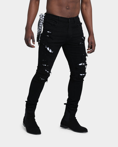 Saint Morta Reptile Summum Jeans Black/White