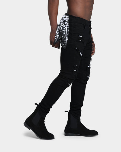 Saint Morta Reptile Summum Jeans Black/White