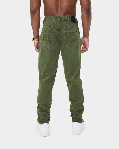 Carré Enorme Distressed St Jeans Army Green