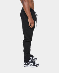 Carré Enorme Distressed Straight Jean Washed Black