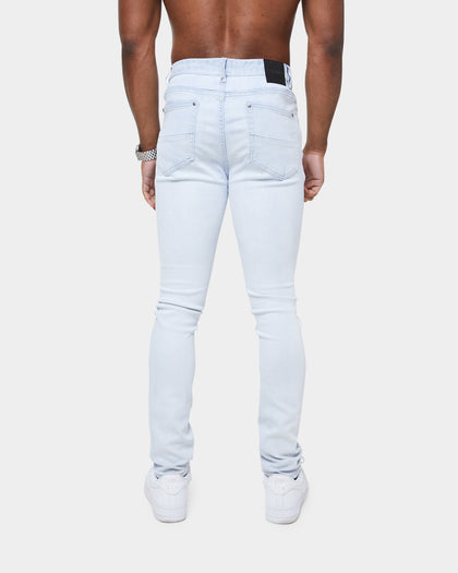 Carre Rugueux Distressed Skinny Jeans Superwash Blue