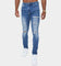 Carré Rugueux Distressed Skinny Jeans Washed Indigo