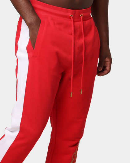 Last Kings Lavish Stripe Sweatpants Red