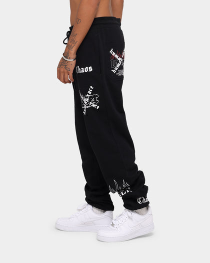Loiter Chaos Multi Logo Track Pants Black