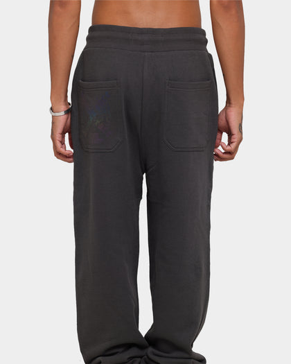 Loiter Reflective Chaos Multi Logo Track Pants Charcoal