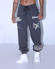 Loiter Reflective Chaos Multi Logo Track Pants Charcoal