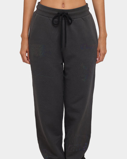 Loiter Reflective Chaos Multi Logo Track Pants Charcoal