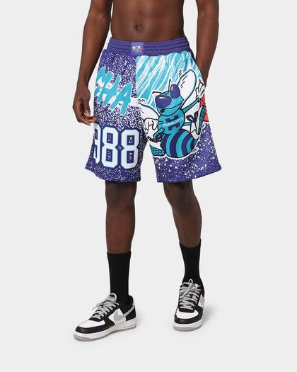 Mitchell & Ness Charlotte Hornets Jumbotron Sublimated Shorts Purple