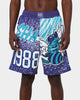 Mitchell & Ness Charlotte Hornets Jumbotron Sublimated Shorts Purple