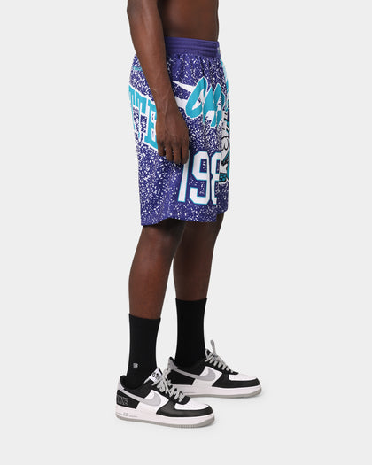 Mitchell & Ness Charlotte Hornets Jumbotron Sublimated Shorts Purple