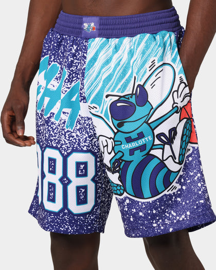 Mitchell & Ness Charlotte Hornets Jumbotron Sublimated Shorts Purple