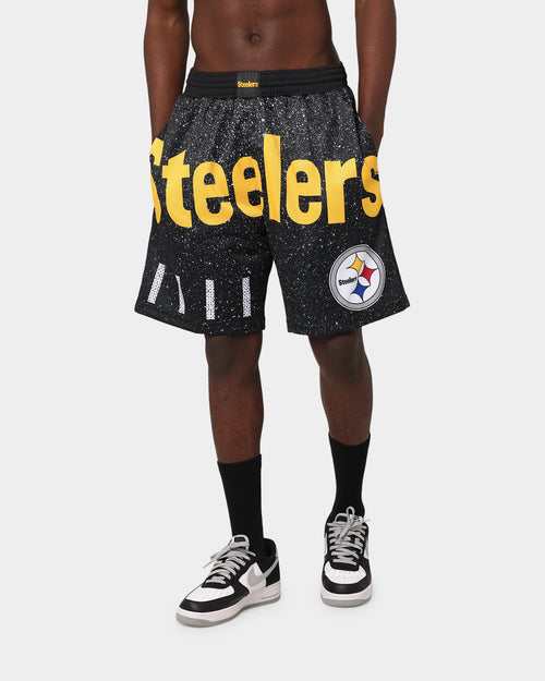 Mitchell & Ness Steelers Jumbotron Sublimated Shorts Black