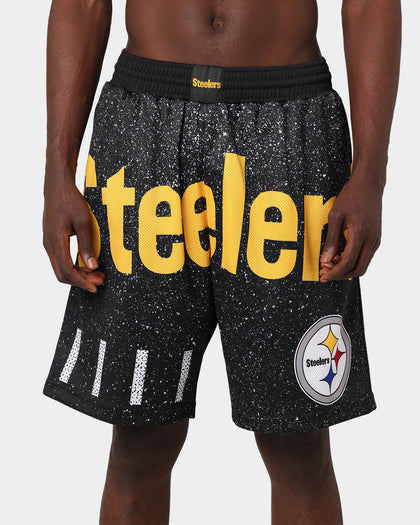 Mitchell & Ness Steelers Jumbotron Sublimated Shorts Black