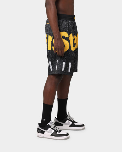 Mitchell & Ness Steelers Jumbotron Sublimated Shorts Black