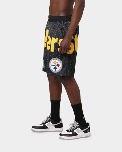 Mitchell & Ness Steelers Jumbotron Sublimated Shorts Black