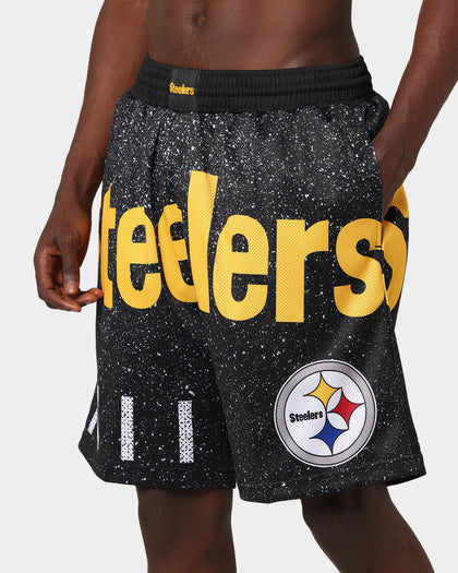Mitchell & Ness Steelers Jumbotron Sublimated Shorts Black