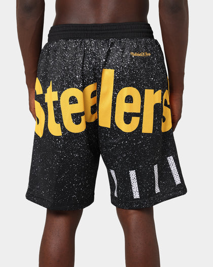 Mitchell & Ness Steelers Jumbotron Sublimated Shorts Black