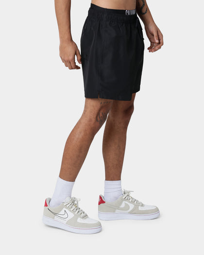 Calvin Klein Medium Double Waistband Swim Shorts PVH Black/White