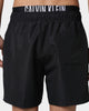 Calvin Klein Medium Double Waistband Swim Shorts PVH Black/White