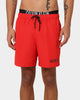 Calvin Klein Medium Double Waistband Swim Shorts Fierce Red