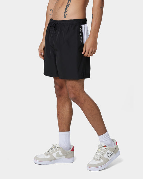 Calvin Klein Medium Drawstring Swim Shorts Black/White