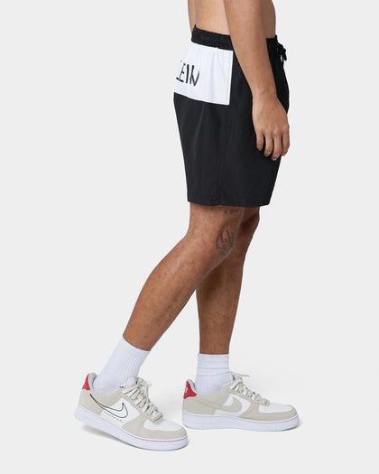 Calvin Klein Medium Drawstring Swim Shorts Black/White