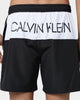 Calvin Klein Medium Drawstring Swim Shorts Black/White
