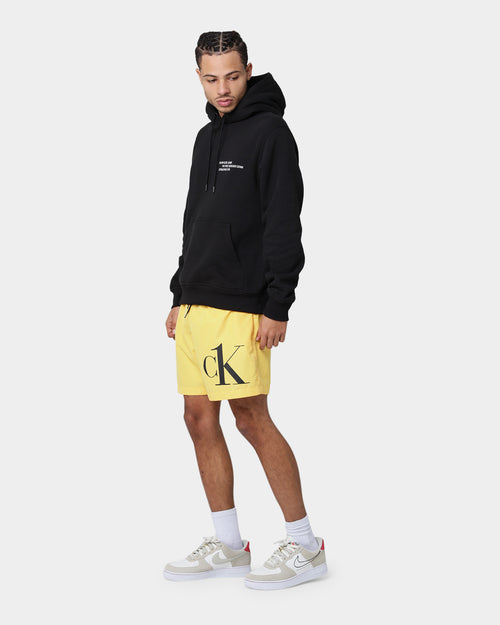Calvin Klein Medium Drawstring Swim Shorts Yellow Arch