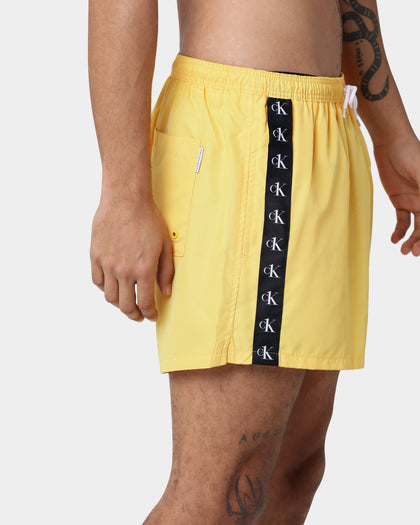 Calvin Klein Short Drawstring Swim Shorts Yellow Arch