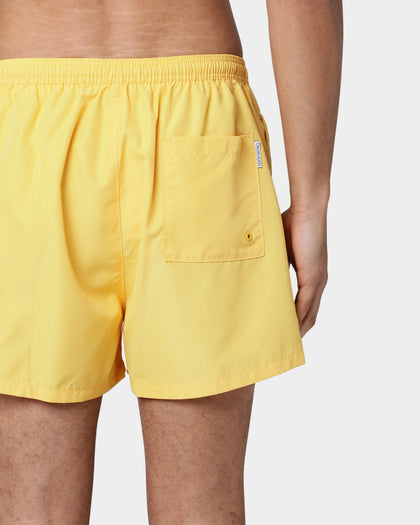 Calvin Klein Short Drawstring Swim Shorts Yellow Arch